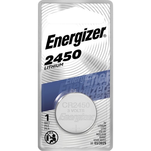 Energizer 2450 3-Volt Coin Watch Battery - For Multipurpose - 3 V DC - 1 Each - Calculator & Watch Batteries - EVEECR2450BP