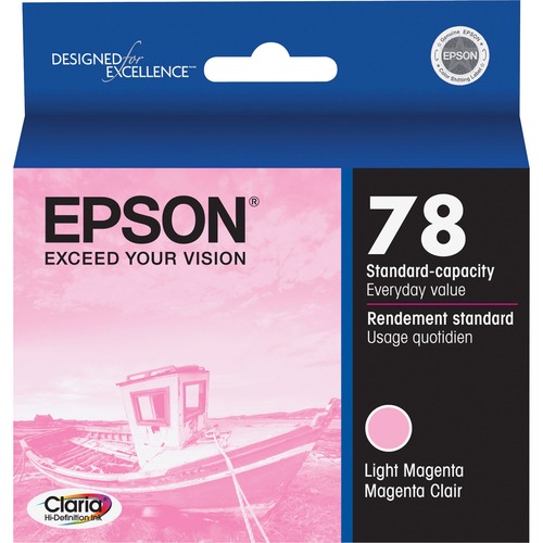 Epson Claria Original Ink Cartridge - Inkjet - Light Magenta - 1 Each - Ink Cartridges & Printheads - EPST078620S