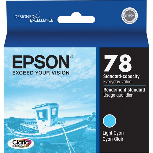 Epson Claria Original Ink Cartridge - Inkjet - Light Cyan - 1 Each - Ink Cartridges & Printheads - EPST078520S