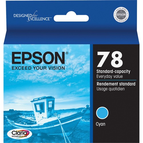 Epson Claria Original Ink Cartridge - Inkjet - Cyan - 1 Each - Ink Cartridges & Printheads - EPST078220S