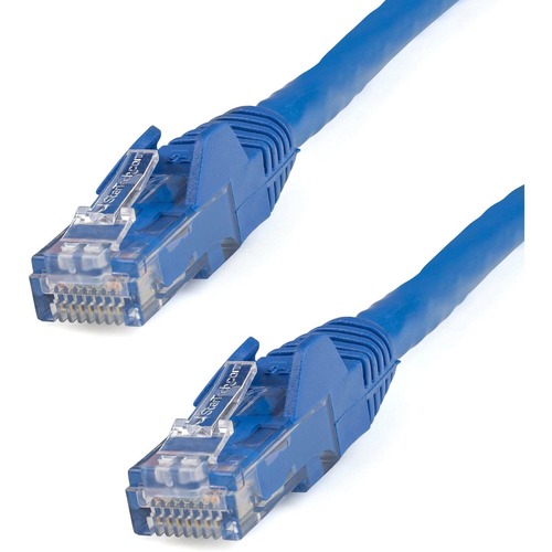 StarTech.com 25ft CAT6 Ethernet Cable - Blue Snagless Gigabit - 100W PoE UTP 650MHz Category 6 Patch Cord UL Certified Wiring/TIA - 25ft Blue CAT6 Ethernet cable delivers Multi Gigabit 1/2.5/5Gbps & 10Gbps up to 160ft - 650MHz - Fluke tested to ANSI/TIA-5