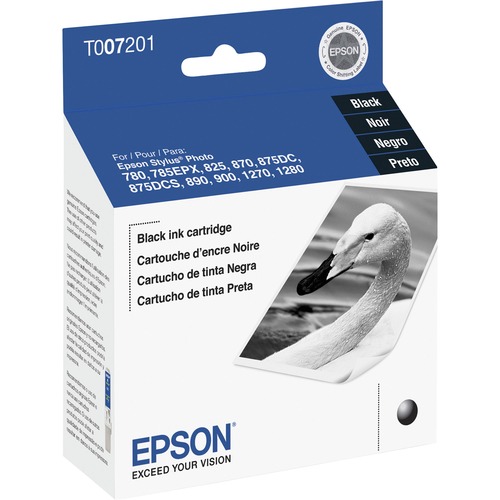Epson T007 Original Ink Cartridge - Black - Inkjet - Standard Yield - 370 Pages - 1 Each - Ink Cartridges & Printheads - EPST007201S