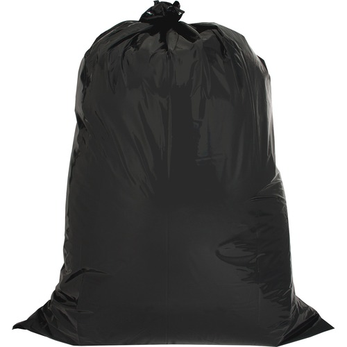 Genuine Joe Heavy Duty Contractor Bags - Large Size - 42 gal Capacity - 33" Width x 48" Length x 2.50 mil (63 Micron) Thickness - Low Density - Black - Kitchen - 20/Box - 1 / Carton