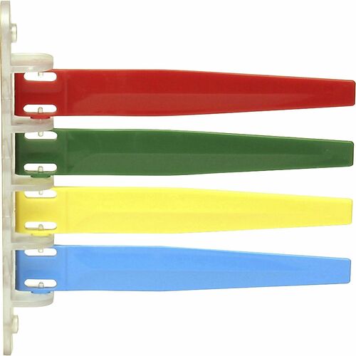 IMC-DIP Exam Room Status Signal Flags - 7.8" x 7.3" - Plastic - Red, Green, Yellow, Blue