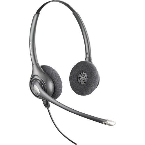 Plantronics SupraPlus Binaural Headset - Wired - Over-the-head - Binaural - Silver