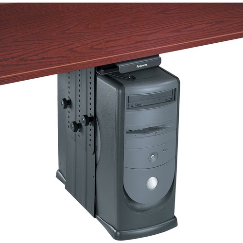 Fellowes Professional Series Underdesk CPU Support - Height Adjustable - 40 lb Load Capacity - 1 Each - Steel