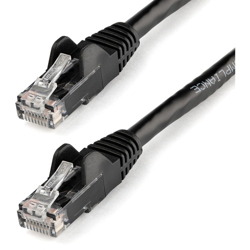 StarTech.com 10ft CAT6 Ethernet Cable - Black Snagless Gigabit - 100W PoE UTP 650MHz Category 6 Patch Cord UL Certified Wiring/TIA - 10ft Black CAT6 Ethernet cable delivers Multi Gigabit 1/2.5/5Gbps & 10Gbps up to 160ft - 650MHz - Fluke tested to ANSI/TIA