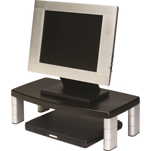 3M Adjustable Monitor Riser Stand - Up to 17" Screen Support - 18.14 kg Load Capacity - 6" (152.40 mm) Height x 18.50" (469.90 mm) Width x 10" (254 mm) Depth - Black = MMMMS90B