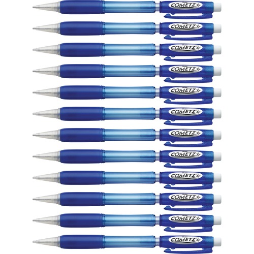 Pentel Cometz .9mm Automatic Pencils - #2 Lead - 0.9 mm Lead Diameter - Blue Barrel - 1 Dozen