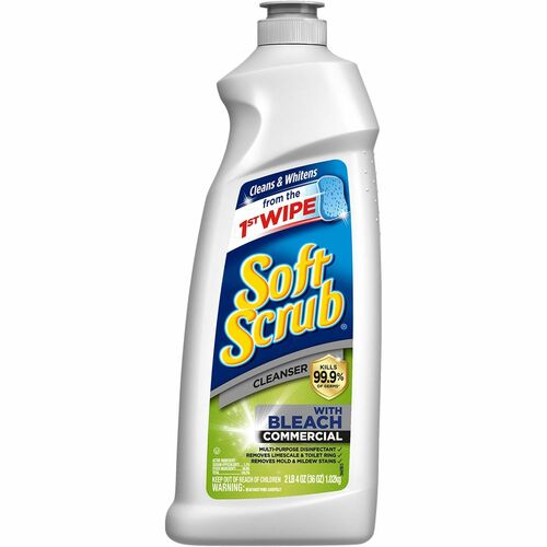 Dial Soft Scrub Bleach Cleanser - Liquid - 36 fl oz (1.1 quart) - 1 Each - White