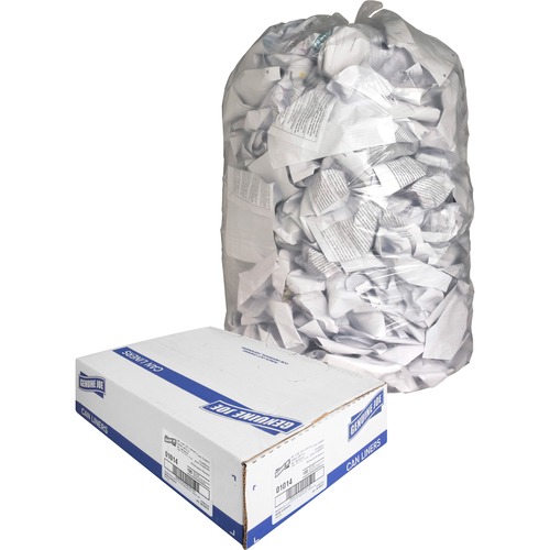 Genuine Joe Clear Trash Can Liners - Extra Large Size - 60 gal Capacity - 38" Width x 58" Length x 0.80 mil (20 Micron) Thickness - Low Density - Clear - Film - Multipurpose - 100 / Carton