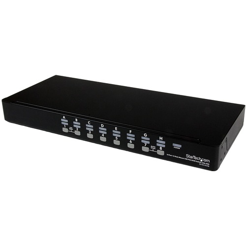 StarTech.com 16 Port 1U Rackmount USB PS/2 KVM Switch with OSD - Control up to 16 USB or PS/2-connected computers from one keyboard, mouse and monitor - usb kvm switch - 16 port kvm switch - vga kvm switch -rack mount kvm
