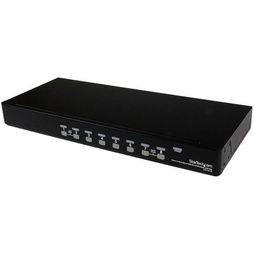 StarTech.com 8 Port 1U Rackmount USB PS/2 KVM Switch with OSD - Control up to 8 USB or PS/2-connected computers from one keyboard, mouse and monitor - usb kvm switch - 8 port kvm switch - vga kvm switch -rack mount kvm