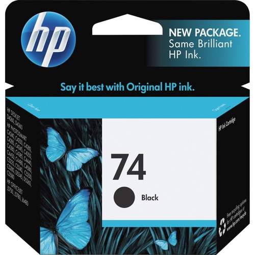 HP 74 (CB335WN) Original Inkjet Ink Cartridge - Black - 1 Each - 200 Pages