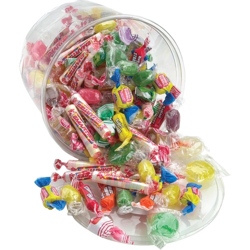 Office Snax All Tyme Assorted Candy Tub - Assorted - Resealable Container, Individually Wrapped - 2 lb - 1 Each Per Canister