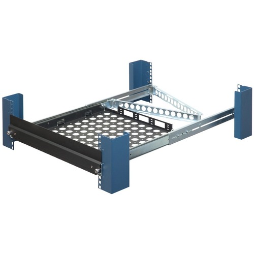 Rack Solutions 2U Sliding Laptop Shelf 17in (D) with Cable Management Arm - 75 lb Load - 16.3"Length x 15.4" Width - TAA Compliant