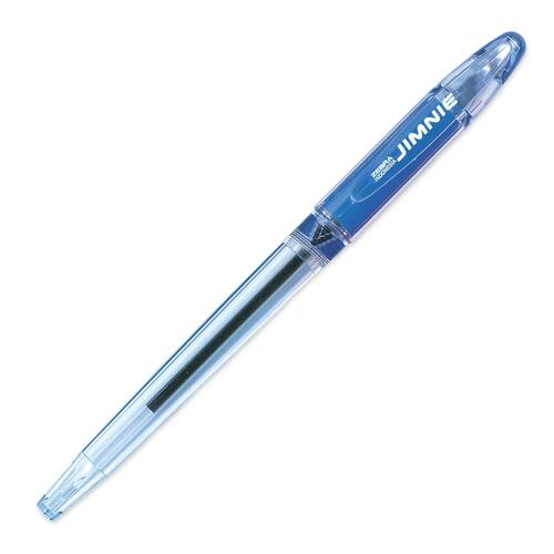 Zebra Pen Jimnie Ballpoint Pen - Medium Pen Point - 1 mm Pen Point Size - Refillable - Blue - Translucent Smoke Barrel - Tungsten Carbide Tip - 1 Each