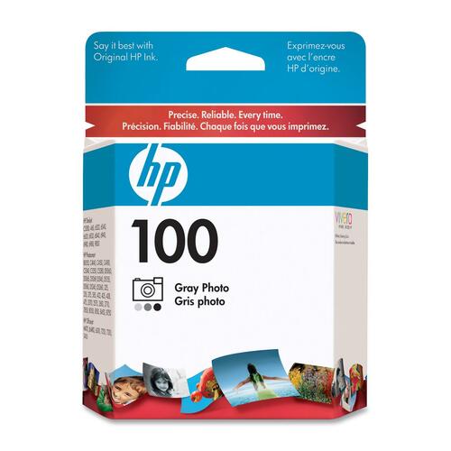 HP 100 Original Ink Cartridge - Single Pack - Inkjet - Photo Gray