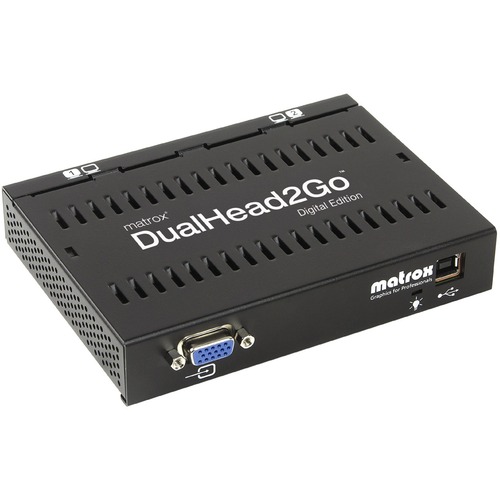 Matrox DualHead2Go Digital Multi-Display Adapter - Dual Monitor - 1x VGA Input - Stretched Desktop - 3840x1200 Maximum Resolution