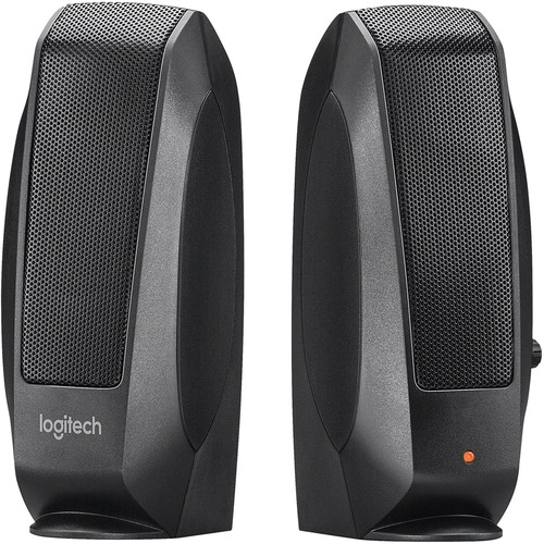 Logitech S-120  Speaker System  W RMS - Black - Multimedia Speakers  | Logitech