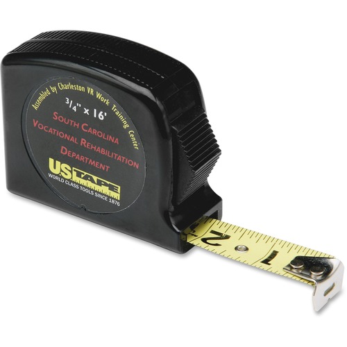 SKILCRAFT 16 Foot Tape Measure - 16 ft Length 0.8" Width - 1/16, 1/32 Graduations - Metric, Imperial Measuring System - Steel - 1 Each