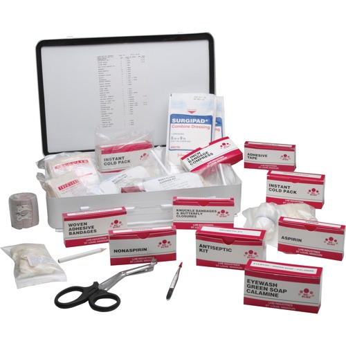 SKILCRAFT General Purpose First Aid Kit - 25 x Individual(s) - Metal Case