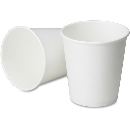 SKILCRAFT Disposable Hot Paper Cup - 50 / Pack - 8 fl oz - Cone - 40 / Box - White - Paper - Hot Drink