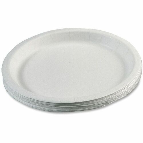 SKILCRAFT Disposable Paper Plate - White - 1000 / Box