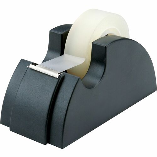 SKILCRAFT Rubber Feet Tape Dispenser - Holds Total 1 Tape(s) - 1" Core - Plastic, Rubber - Black - 1 Each