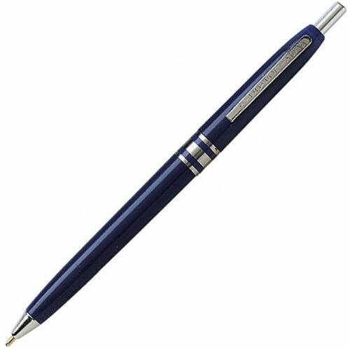SKILCRAFT Retractable Ballpoint Pen - Medium Pen Point - Refillable - Retractable - Blue - Blue Barrel - 1 Dozen