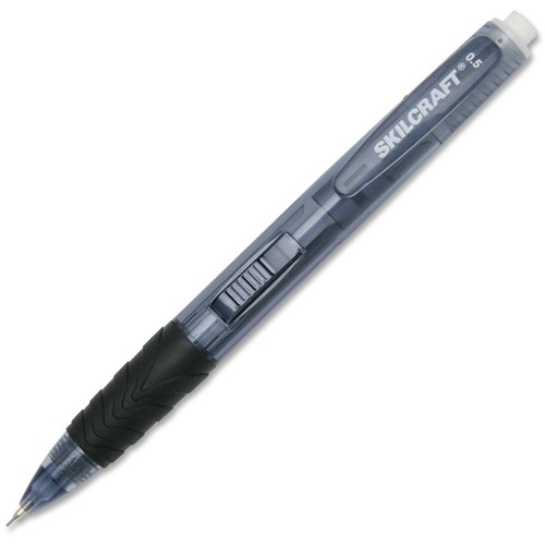 SKILCRAFT Retractable Mechanical Pencil - 0.5 mm Lead Diameter - Gray Barrel - 6 / Box