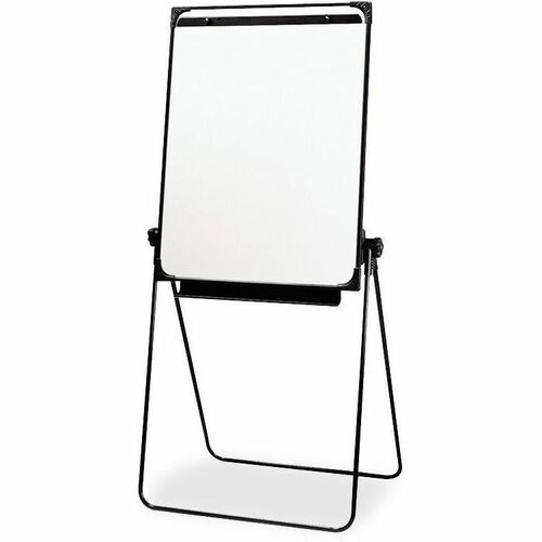 SKILCRAFT Dry Erase Display and Training Easel - 29" (2.4 ft) Width x 38" (3.2 ft) Height - Melamine Surface - Black Frame - 1 Each