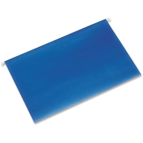 SKILCRAFT Hanging File Folder - 8 1/2" x 14" - 2" Expansion - Paperboard - Blue - 25 / Box