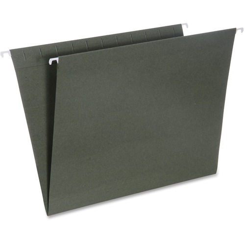SKILCRAFT Hanging File Folder - 8 1/2" x 11" - 2" Expansion - Paperboard - Green - 25 / Box
