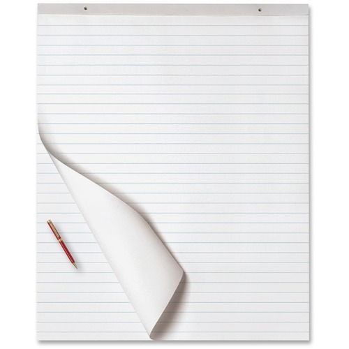 SKILCRAFT Ruled Easel Pad - 50 Sheets - 20 lb Basis Weight - 27" x 34" - White Paper - Perforated, Easy Tear - Recycled - 1 Each