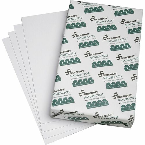 SKILCRAFT Copy Paper - 84 Brightness - Legal - 8 1/2" x 14" - 20 lb Basis Weight - 5000 / Carton (500 - Acid-free, Chlorine-free, Archival-safe