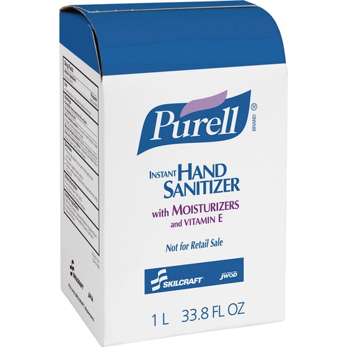 SKILCRAFT Purell Instant Hand Sanitizer - 1000mL - Non-sticky, Non-toxic, Hypoallergenic, Moisturizing - 8 / Carton