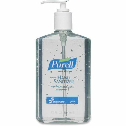 SKILCRAFT Purell Instant Hand Sanitizer - 12fl oz - Moisturizing, Non-sticky, Non-toxic, Hypoallergenic, Residue-free - 12 / Box