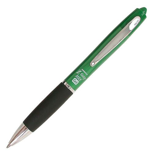 Zebra Pen Z-Grip MAX Gel Pen - Medium Pen Point - 0.7 mm Pen Point Size - Retractable - Green Gel-based Ink - Green Barrel - 1 Each - Ballpoint Retractable Pens - ZEB42240