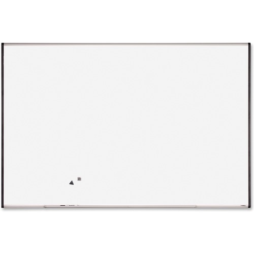Lorell Signature Series Magnetic Dry-erase Markerboard - 72" (6 ft) Width x 48" (4 ft) Height - Coated Steel Surface - Silver, Ebony Frame - Magnetic - 1 Each