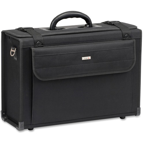 Solo Classic 16" Catalog Case - Handle, Shoulder Strap16" Screen Support - 12" x 18" x 7.75" - Polyvinyle, Vinyl - Black