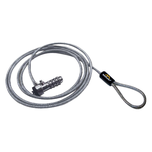 Brenthaven 4110 Zero Impact Notebook Cable Lock - Resettable - 4-digit - Zinc Alloy - 6.50 ft