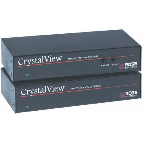 Rose Electronics CrystalView CAT5 Single KVM Extender with Audio - 1 Computer(s) - 1 , 1 Local User(s), Remote User(s) - Rack-mountable