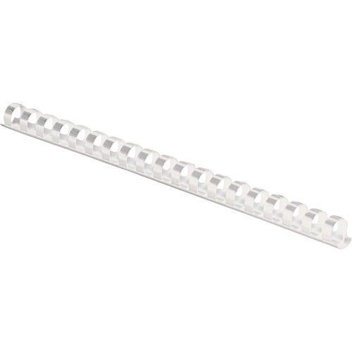 Fellowes Plastic Combs - Round Back, 3/8" , 55 sheets, White, 100 pk - 0.4" Height x 10.8" Width x 0.4" Depth - 0.4" Maximum Capacity - 55 x Sheet Capacity - For Letter 8 1/2" x 11" Sheet - White - Plastic - 100 / Pack - Binding Spines & Strips - FEL52371