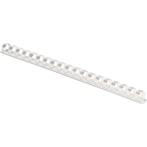 Fellowes Plastic Combs - Round Back 1/2" 90 sheets White 100 pk - 0.5" Height x 10.8" Width x 0.5" Depth - 0.5" Maximum Capacity - 90 x Sheet Capacity - For Letter 8 1/2" x 11" Sheet - White - Plastic - 100 / Pack - Binding Spines & Strips - FEL52372