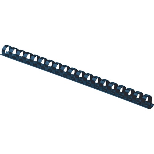 Fellowes Plastic Binding Combs - 0.4" Height x 10.8" Width x 0.4" Depth - 0.4" Maximum Capacity - 55 x Sheet Capacity - For Letter 8 1/2" x 11" Sheet - Navy - Plastic - 100 / Pack = FEL52505