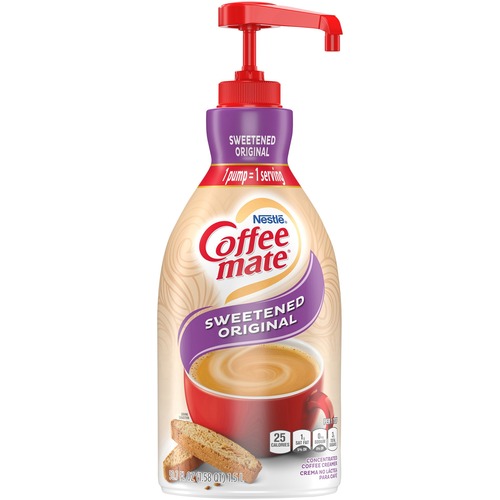 Coffee mate Coffee Creamer Pump Bottle, Gluten-Free - Sweetened Original Flavor - 50.72 fl oz (1.50 L) - 1Each - 300 Serving