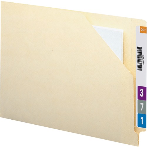 Smead Straight Tab Cut Letter Recycled File Jacket - 8 1/2" x 11" - Manila - 10% Recycled - 100 / Box = SMD75715