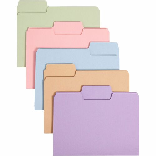 Smead SuperTab 1/3 Tab Cut Letter Recycled Top Tab File Folder - 8 1/2" x 11" - 3/4" Expansion - Top Tab Location - Assorted Position Tab Position - Assorted - 10% Recycled - 100 / Box