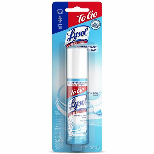 Lysol Disinfectant Spray To Go - Concentrate Spray - 1 fl oz (0 quart) - Crisp Linen Scent - 1 Each - Almond